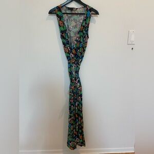 Love Moschino Floral Logo Sleeveless Maxi Dress Size US 8